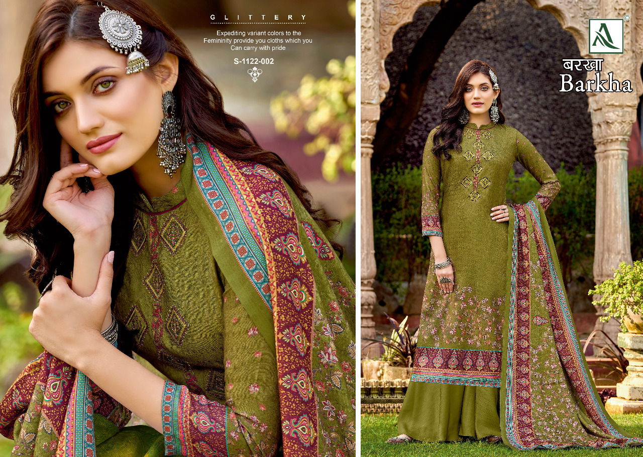Alok Barkha Casual Wear Wholesale Pashmina Dress Material Catalog
